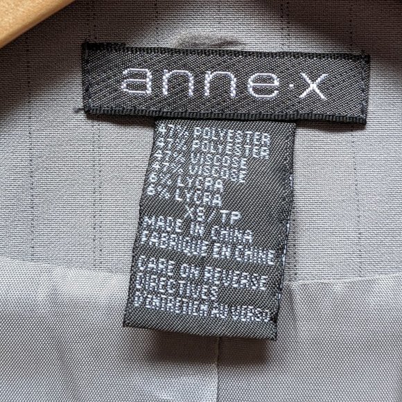 Vintage Women (S) - ANNEX Grey Pinstripe Suit: Machine-Washable - Picture 8 of 15